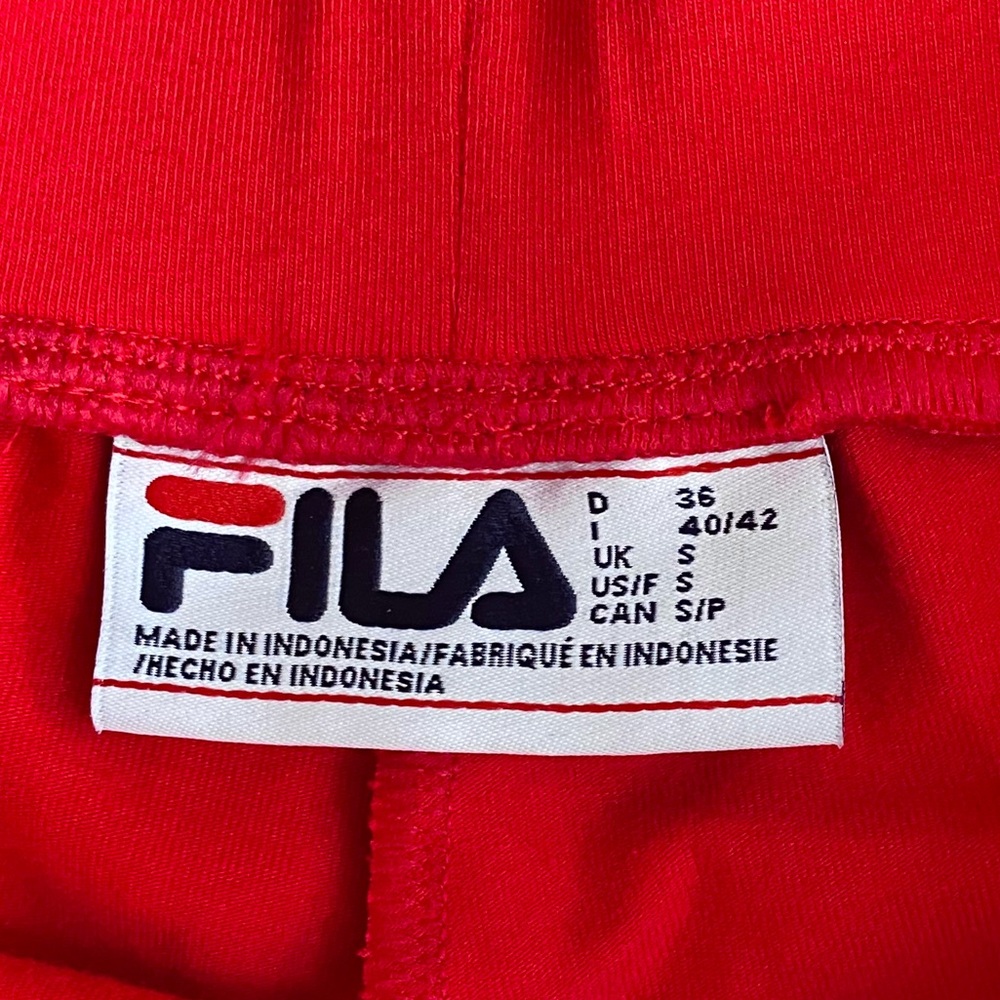 NWOT FILA Tamu Red Logo Leggings Size S (Small) - Picture 2 of 7